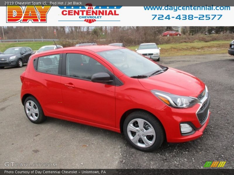 Red Hot / Jet Black 2019 Chevrolet Spark LS