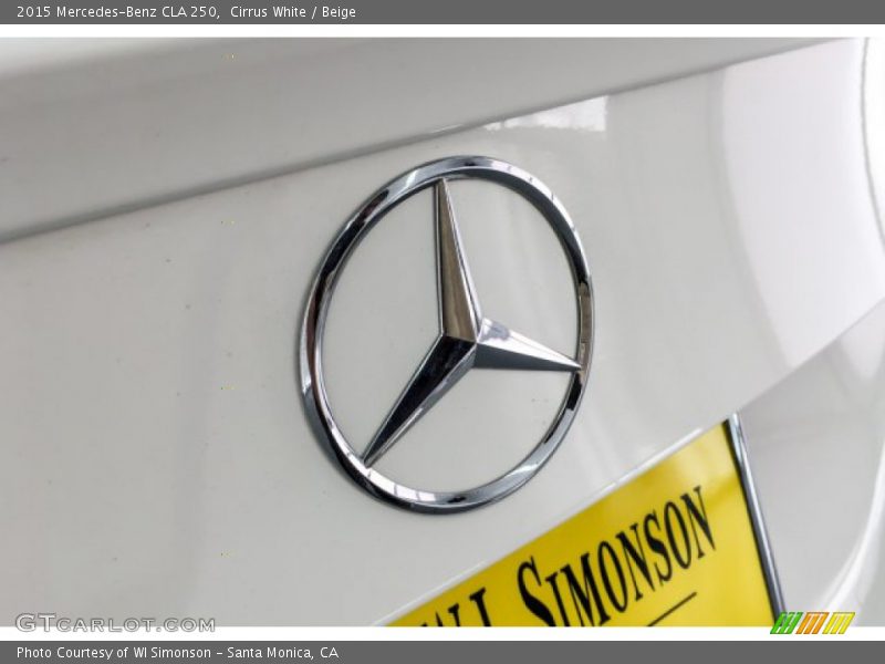 Cirrus White / Beige 2015 Mercedes-Benz CLA 250