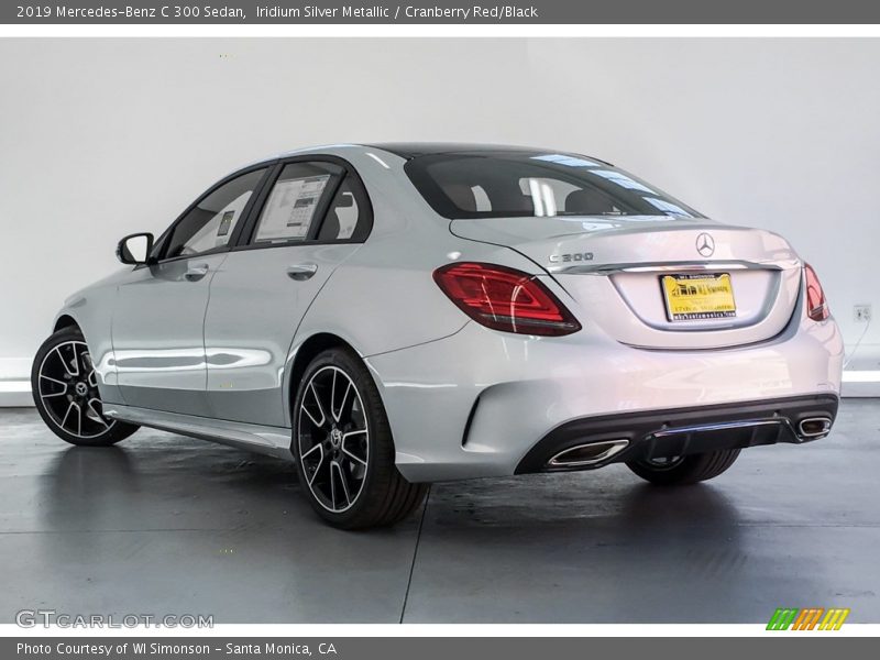 Iridium Silver Metallic / Cranberry Red/Black 2019 Mercedes-Benz C 300 Sedan