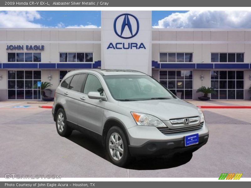 Alabaster Silver Metallic / Gray 2009 Honda CR-V EX-L