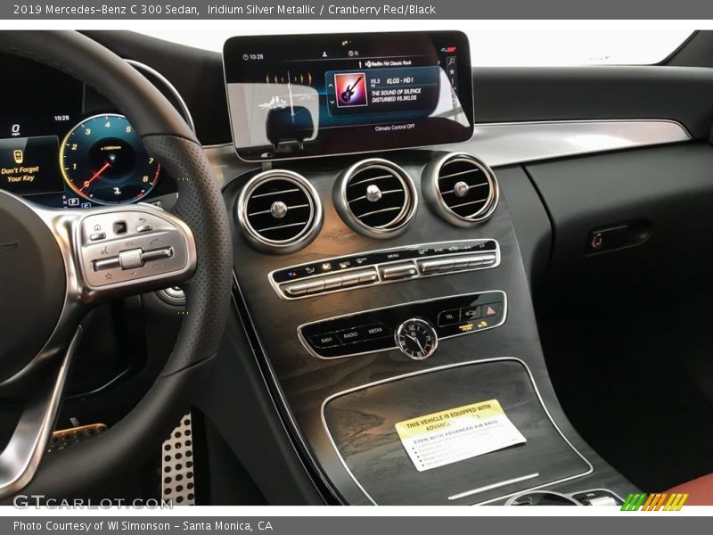 Iridium Silver Metallic / Cranberry Red/Black 2019 Mercedes-Benz C 300 Sedan