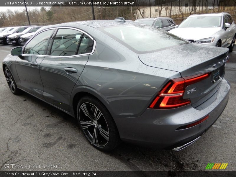 Osmium Grey Metallic / Maroon Brown 2019 Volvo S60 T6 Inscription AWD