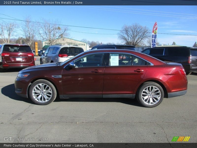 Bronze Fire Metallic / Dune 2015 Ford Taurus Limited
