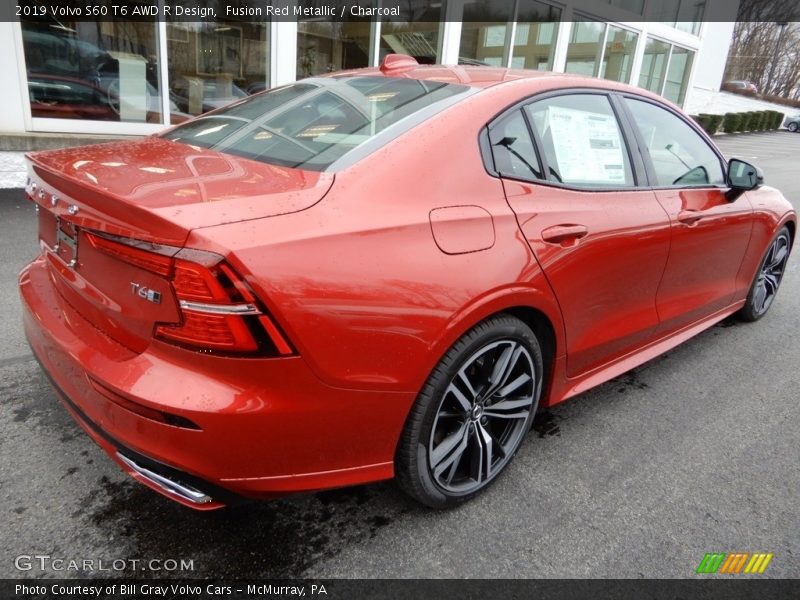 Fusion Red Metallic / Charcoal 2019 Volvo S60 T6 AWD R Design