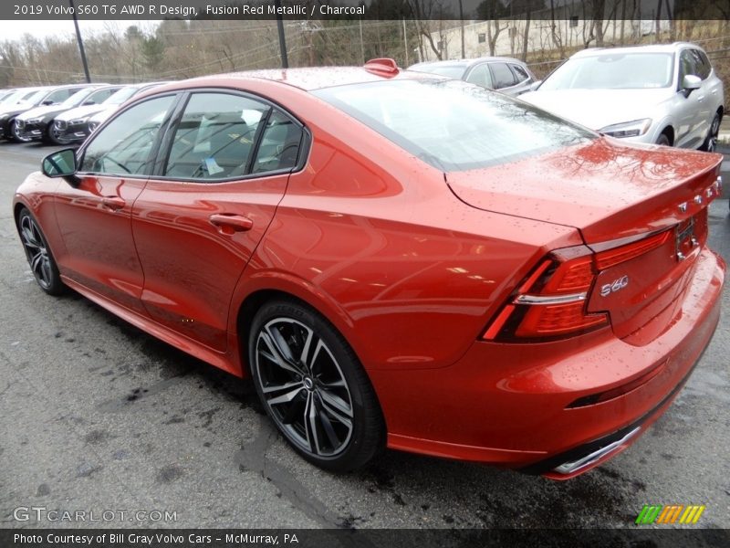 Fusion Red Metallic / Charcoal 2019 Volvo S60 T6 AWD R Design