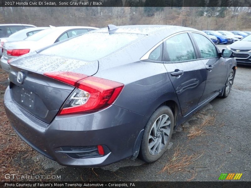 Sonic Gray Pearl / Black 2017 Honda Civic EX Sedan