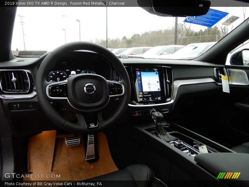Fusion Red Metallic / Charcoal 2019 Volvo S60 T6 AWD R Design