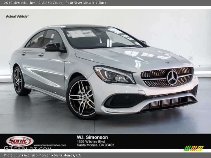 Polar Silver Metallic / Black 2019 Mercedes-Benz CLA 250 Coupe