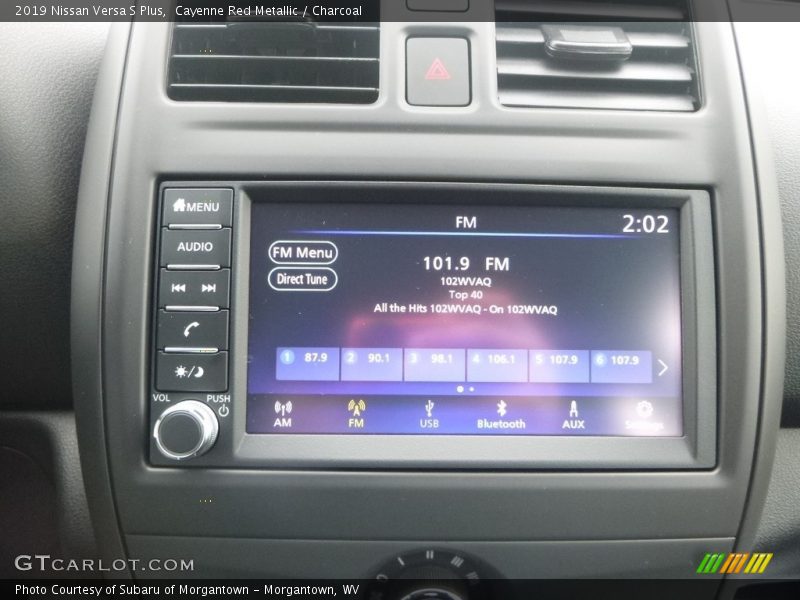 Cayenne Red Metallic / Charcoal 2019 Nissan Versa S Plus