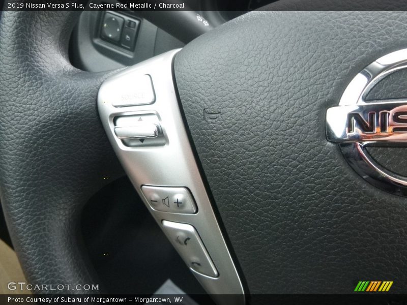 Cayenne Red Metallic / Charcoal 2019 Nissan Versa S Plus