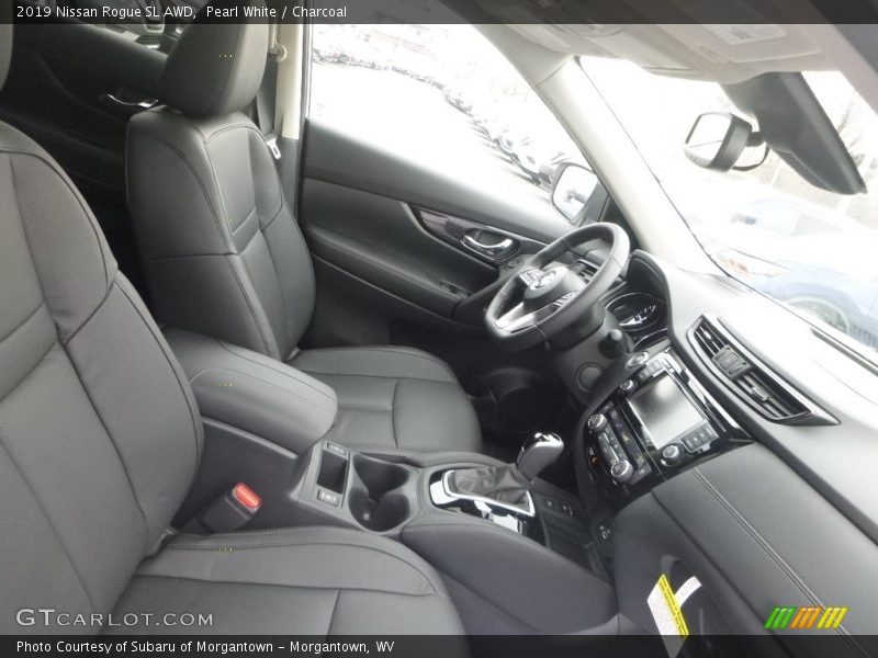 Pearl White / Charcoal 2019 Nissan Rogue SL AWD