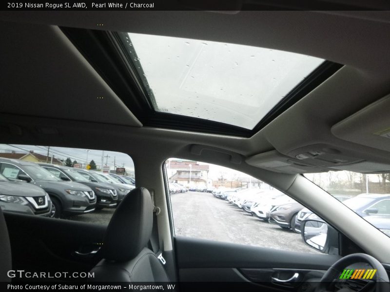Pearl White / Charcoal 2019 Nissan Rogue SL AWD