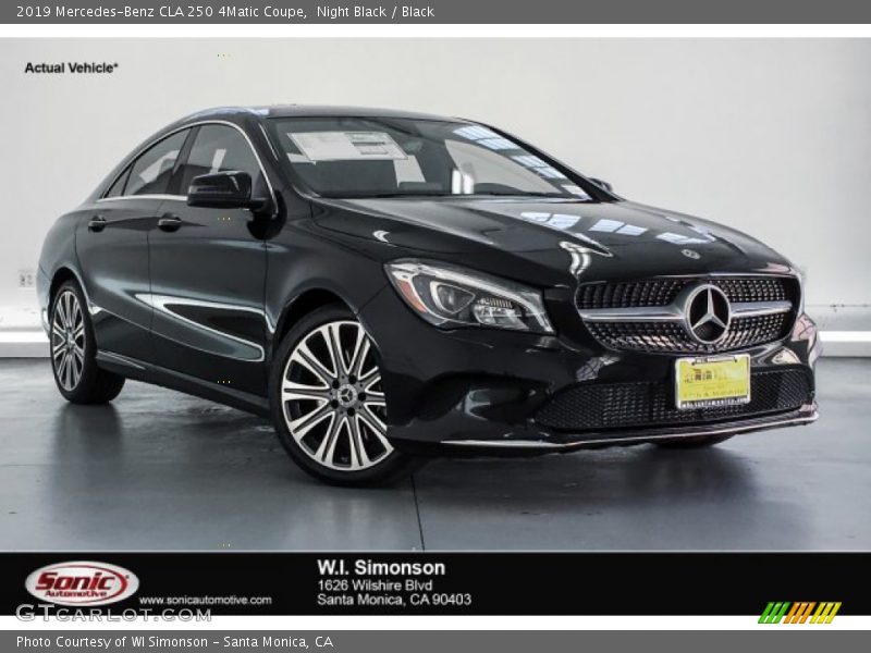 Night Black / Black 2019 Mercedes-Benz CLA 250 4Matic Coupe