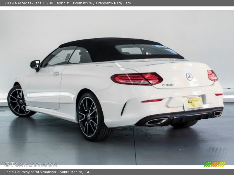 Polar White / Cranberry Red/Black 2019 Mercedes-Benz C 300 Cabriolet