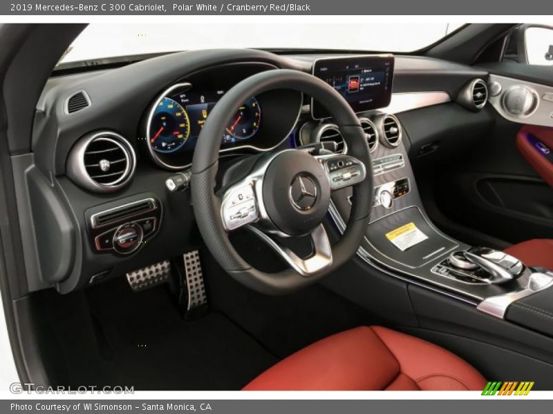 Polar White / Cranberry Red/Black 2019 Mercedes-Benz C 300 Cabriolet