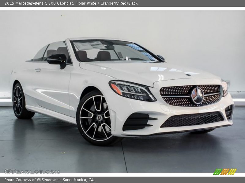 Polar White / Cranberry Red/Black 2019 Mercedes-Benz C 300 Cabriolet