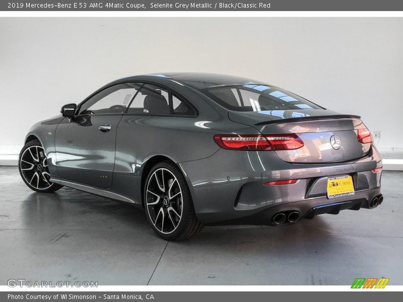 Selenite Grey Metallic / Black/Classic Red 2019 Mercedes-Benz E 53 AMG 4Matic Coupe