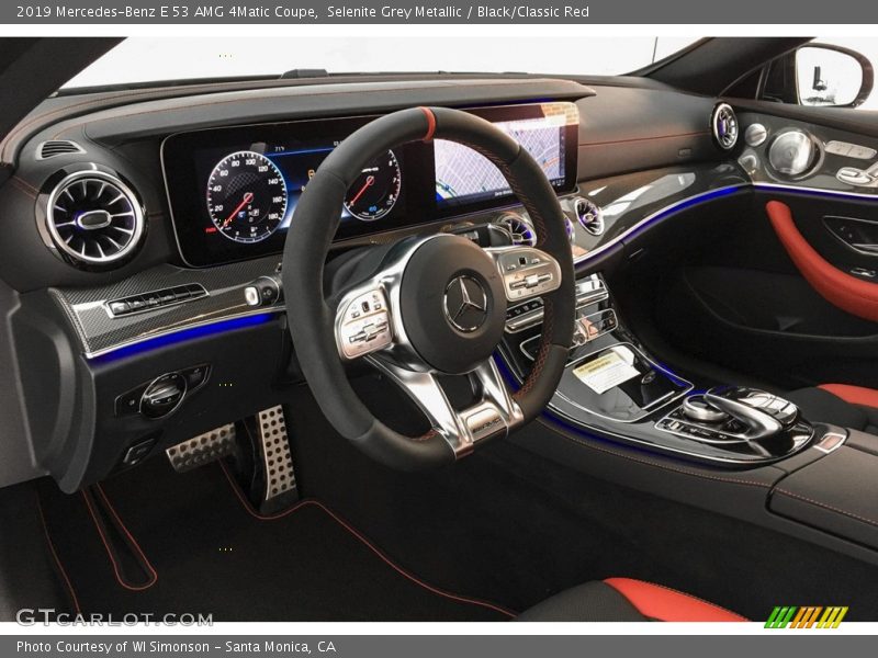 Selenite Grey Metallic / Black/Classic Red 2019 Mercedes-Benz E 53 AMG 4Matic Coupe