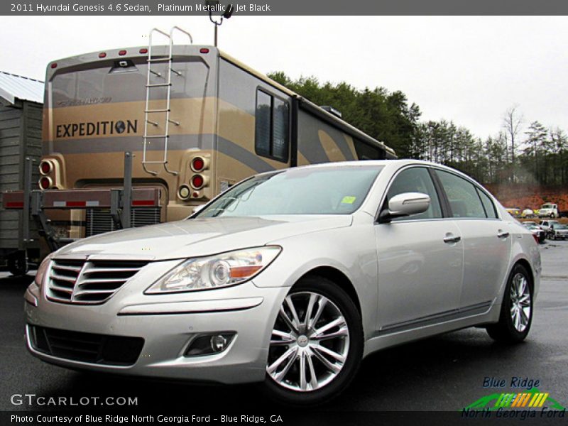 Platinum Metallic / Jet Black 2011 Hyundai Genesis 4.6 Sedan