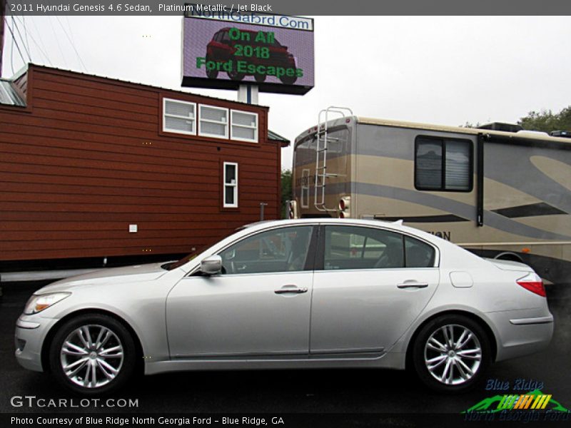 Platinum Metallic / Jet Black 2011 Hyundai Genesis 4.6 Sedan