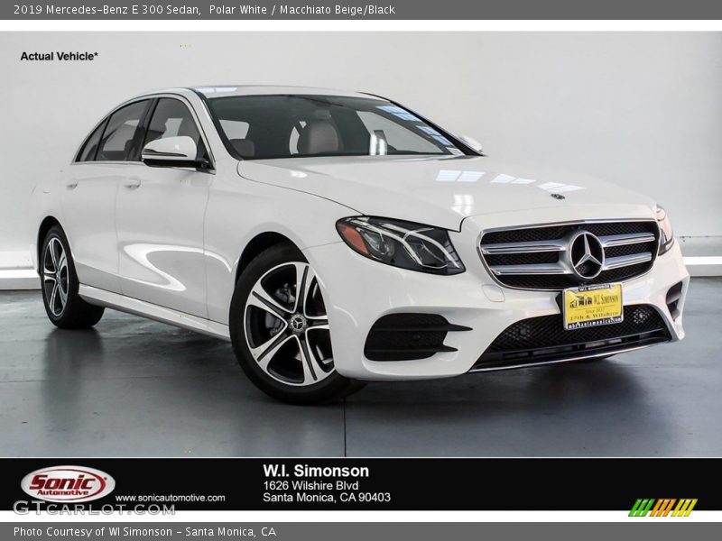 Polar White / Macchiato Beige/Black 2019 Mercedes-Benz E 300 Sedan