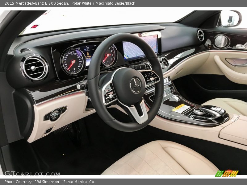 Polar White / Macchiato Beige/Black 2019 Mercedes-Benz E 300 Sedan