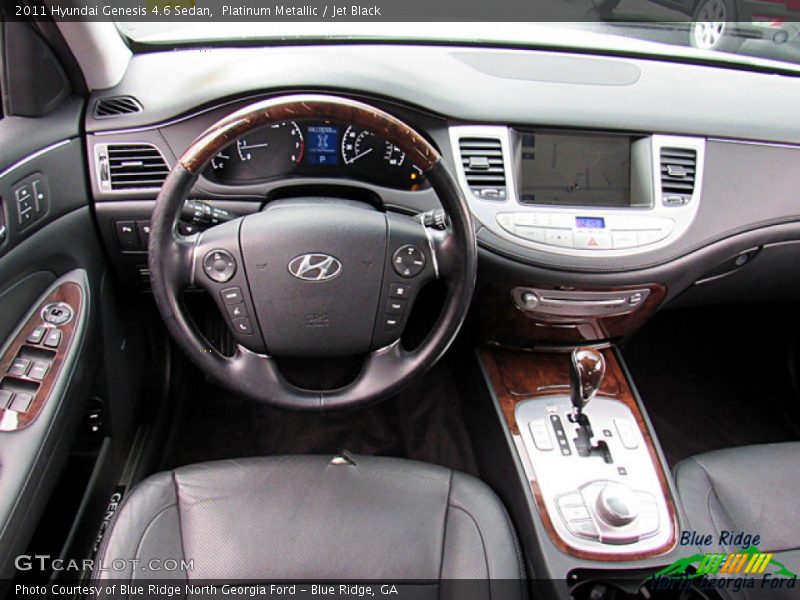 Platinum Metallic / Jet Black 2011 Hyundai Genesis 4.6 Sedan
