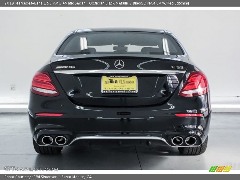 Obsidian Black Metallic / Black/DINAMICA w/Red Stitching 2019 Mercedes-Benz E 53 AMG 4Matic Sedan