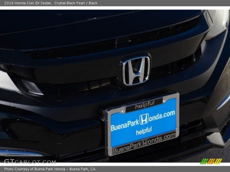 Crystal Black Pearl / Black 2019 Honda Civic EX Sedan