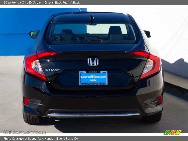 Crystal Black Pearl / Black 2019 Honda Civic EX Sedan