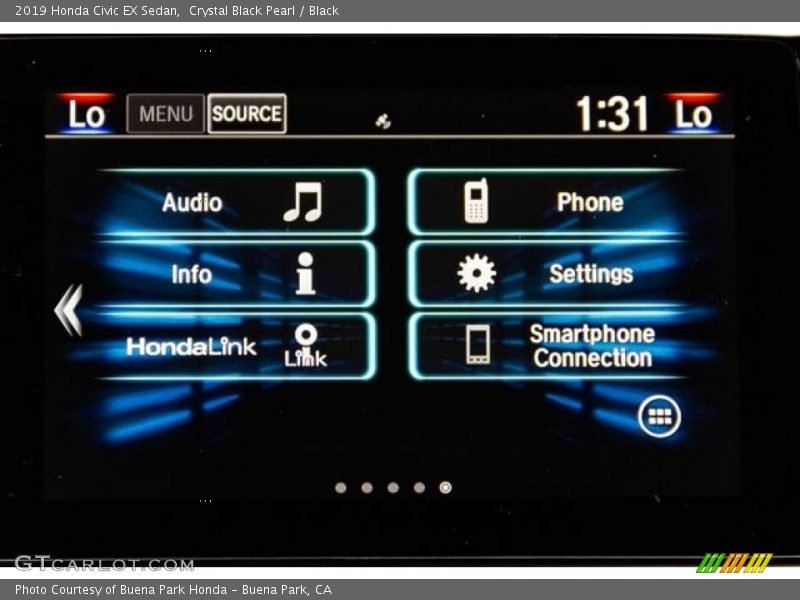 Crystal Black Pearl / Black 2019 Honda Civic EX Sedan