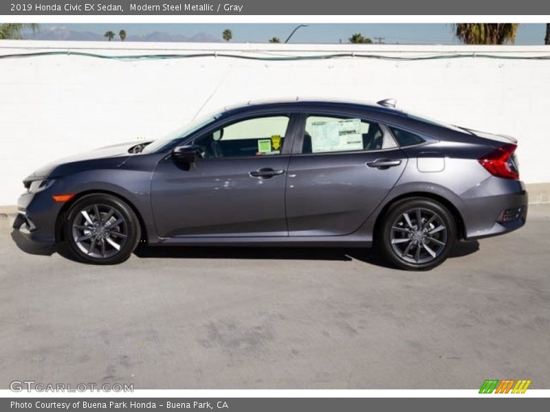 Modern Steel Metallic / Gray 2019 Honda Civic EX Sedan