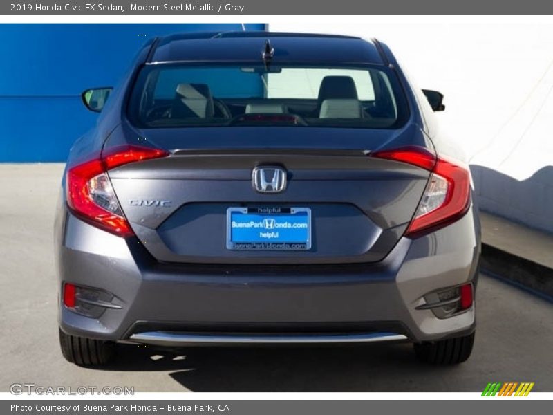 Modern Steel Metallic / Gray 2019 Honda Civic EX Sedan