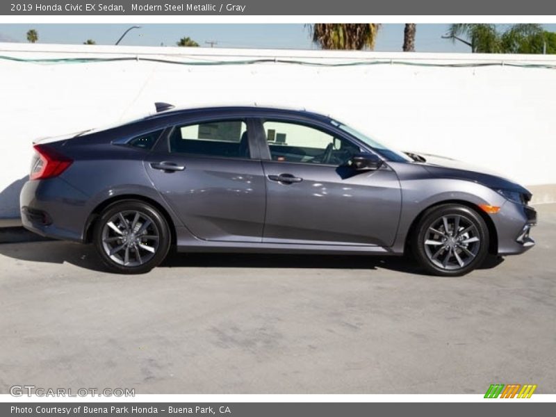 Modern Steel Metallic / Gray 2019 Honda Civic EX Sedan