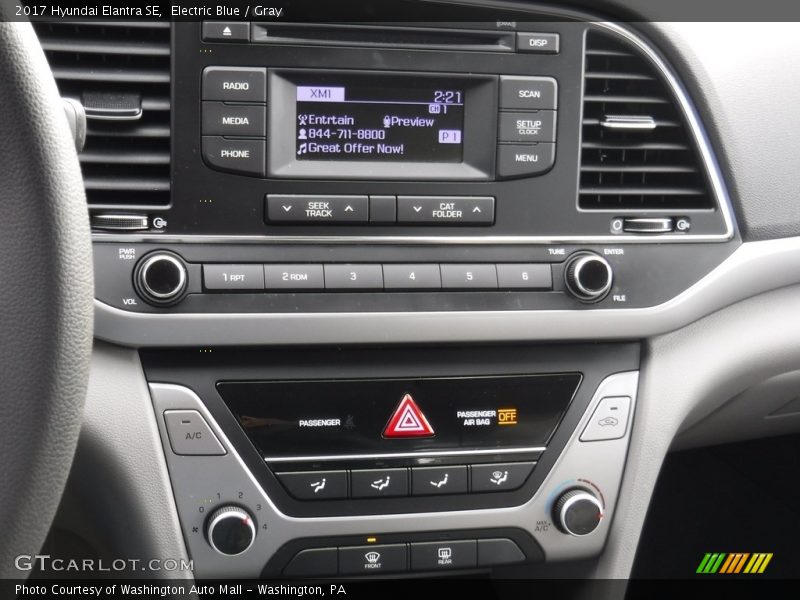 Electric Blue / Gray 2017 Hyundai Elantra SE