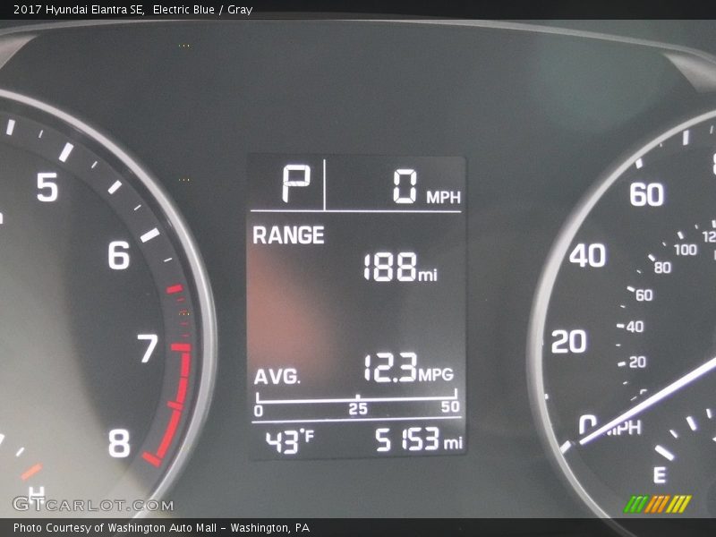 Electric Blue / Gray 2017 Hyundai Elantra SE