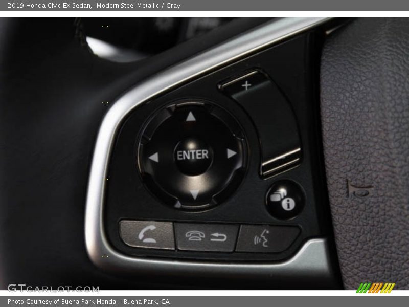 Modern Steel Metallic / Gray 2019 Honda Civic EX Sedan