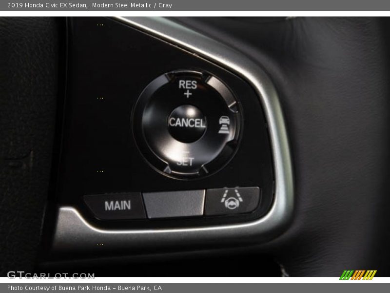 Modern Steel Metallic / Gray 2019 Honda Civic EX Sedan