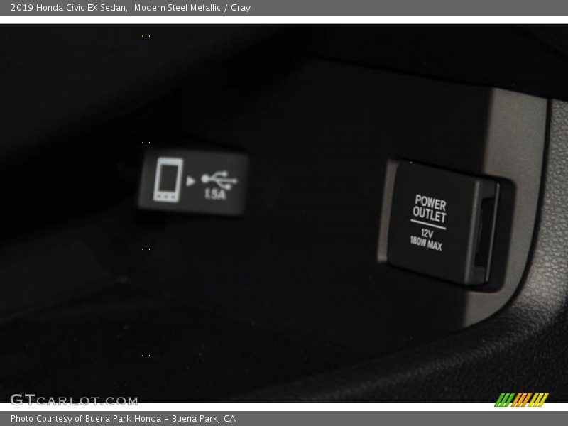 Modern Steel Metallic / Gray 2019 Honda Civic EX Sedan