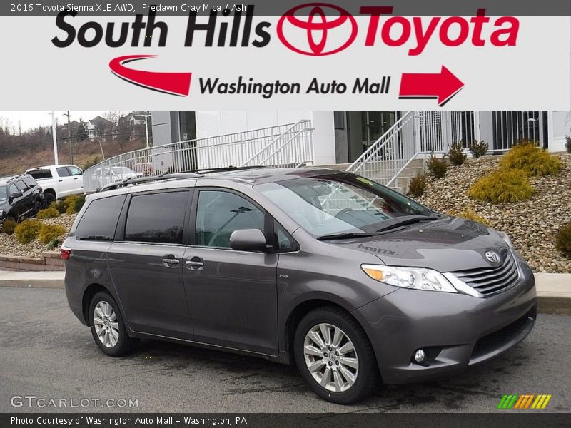 Predawn Gray Mica / Ash 2016 Toyota Sienna XLE AWD