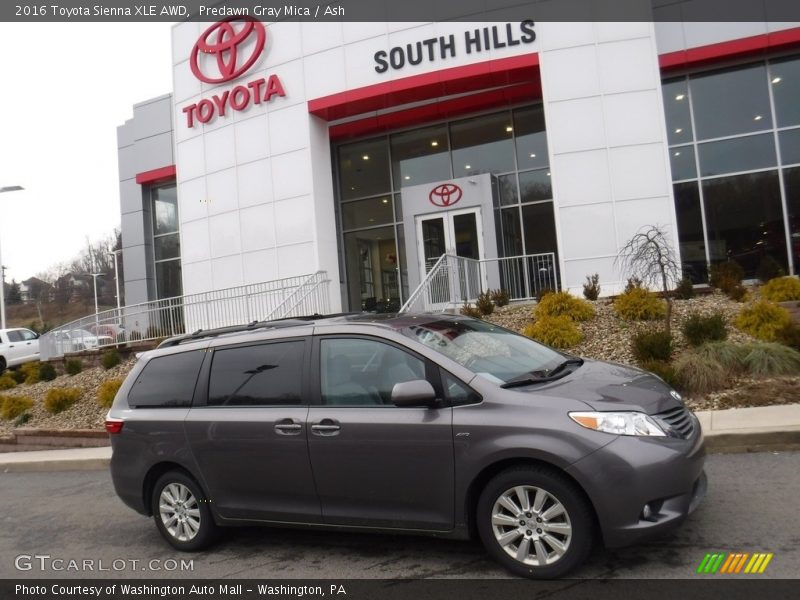 Predawn Gray Mica / Ash 2016 Toyota Sienna XLE AWD