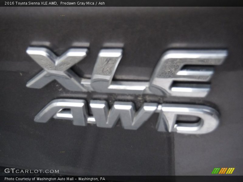Predawn Gray Mica / Ash 2016 Toyota Sienna XLE AWD