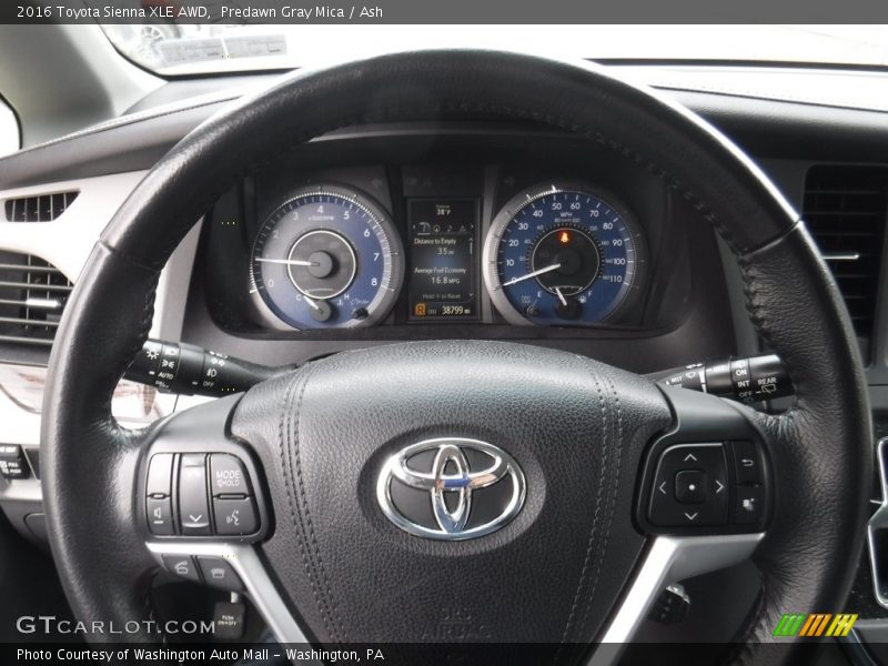 Predawn Gray Mica / Ash 2016 Toyota Sienna XLE AWD