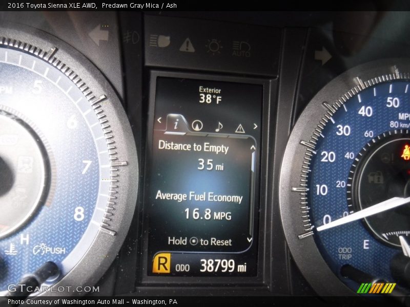 Predawn Gray Mica / Ash 2016 Toyota Sienna XLE AWD