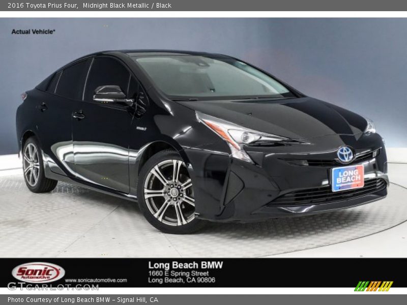 Midnight Black Metallic / Black 2016 Toyota Prius Four