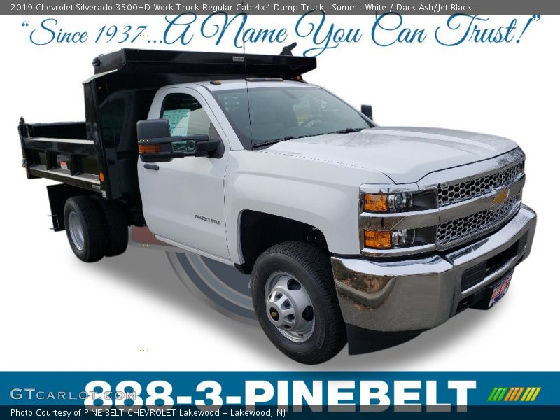 Summit White / Dark Ash/Jet Black 2019 Chevrolet Silverado 3500HD Work Truck Regular Cab 4x4 Dump Truck