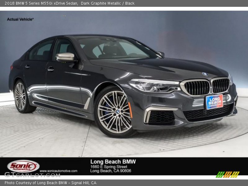 Dark Graphite Metallic / Black 2018 BMW 5 Series M550i xDrive Sedan