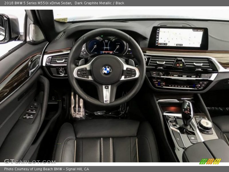 Dark Graphite Metallic / Black 2018 BMW 5 Series M550i xDrive Sedan