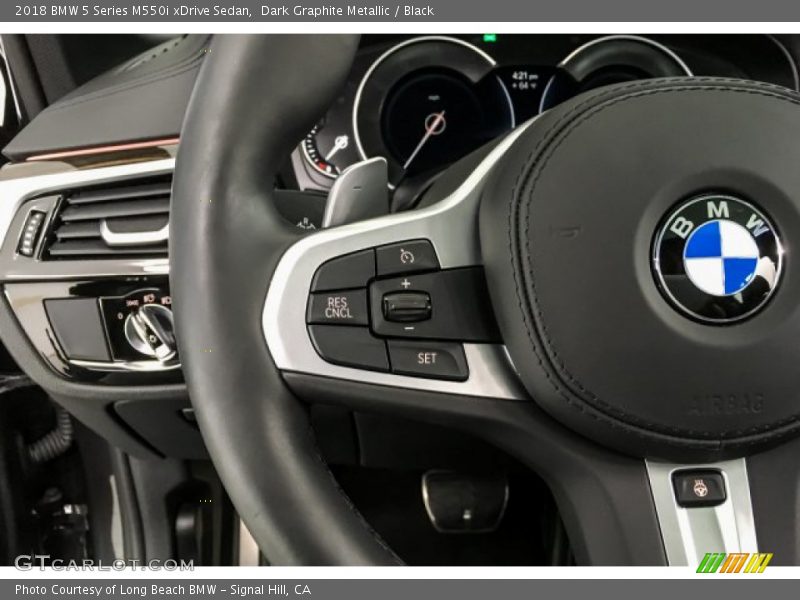 Dark Graphite Metallic / Black 2018 BMW 5 Series M550i xDrive Sedan