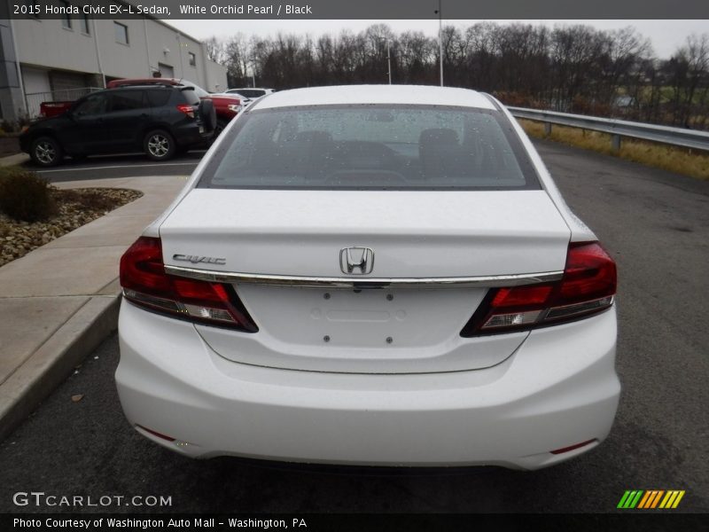 White Orchid Pearl / Black 2015 Honda Civic EX-L Sedan
